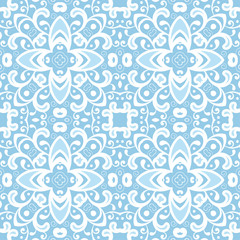 Abstract seamless pattern with curling elements. Vector Illustration.