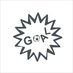 Goal icon.  Illustration