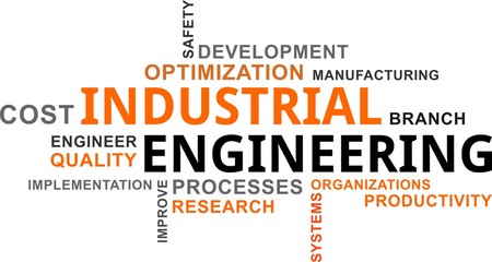 Obraz premium word cloud - industrial engineering