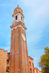 Obraz premium famous Saints Apostles bell tower in Venice from Italy 
