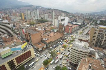 Medellín, Antioquia / Colombia - February 02, 2017. Avenida Oriental, the most important route in the city.