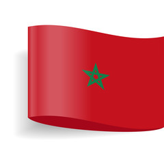 Morocco Flag Vector Label Tag Icon