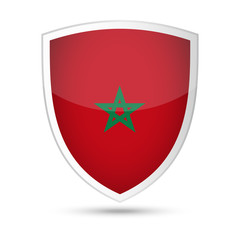 Morocco Flag Vector Shield Icon