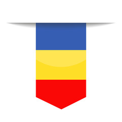 Romania Flag Vector Bookmark Icon