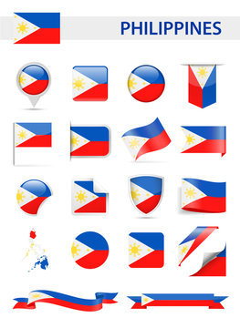 Philippines Flag Vector Set