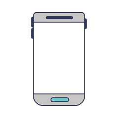 smartphone device icon in colorful silhouette