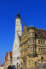 Fototapeta na wymiar Rathaus in Rothenburg, Bayern, Deutschland
