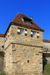 Fototapeta na wymiar Bastei in Rothenburg, Bayern, Deutschland