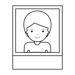 identification photo of man with short hair in black silhouette