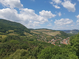 Fototapeta na wymiar Deva Fortress view in Transylvania, Deva, Romania