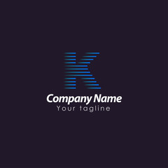 Fototapeta premium K LETTER LOGO TEMPLATE