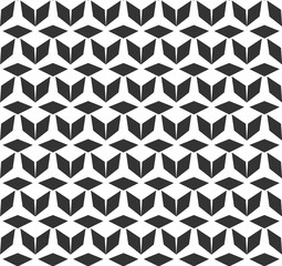 Abstract geometric Seamless pattern . Repeating geometric Black and white texture.