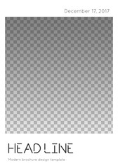 Brochure template design. Modern cover page layout. Comely trendy poster design. Minimalistic corporate brochure template. Vector illustration on transparent background.