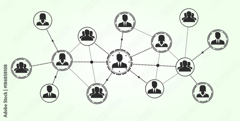 Canvas Prints social network modern flat interface vector