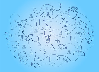 Hand drawn vector project presentation