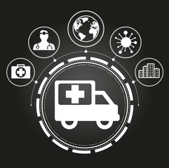 Healthcare modern flat interface vector