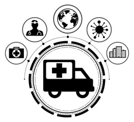 Healthcare modern flat interface vector