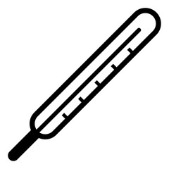 Black thermometer vector icon