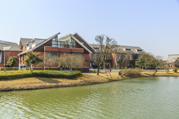 European town street view