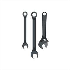 Wrench icon.  Illustration