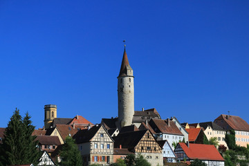 Obraz premium Kirchberg an der Jagst, Wehrturm, Baden Württemberg, Deutschland