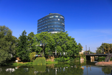 modernes Bürogebäude in Heilbronn, Baden Württemberg, Deutschland