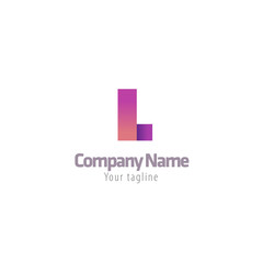 Obraz premium L LETTER LOGO TEMPLATE
