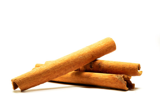 Long cinnamon on a white background with soft shadow