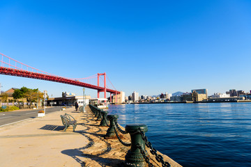 Fototapeta premium 地方都市景観【北九州市若松区】