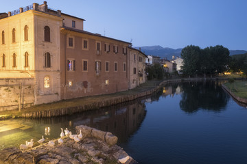 Fototapeta premium Rieti (Italy), along Velino river