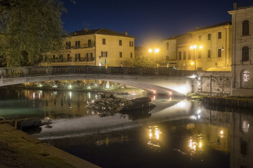 Fototapeta na wymiar Rieti (Italy), along Velino river