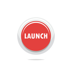 Launch button icon vector