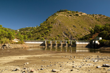 Dam at the mountain river