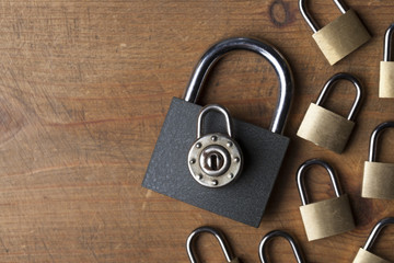 Padlock background. Security and safety concept