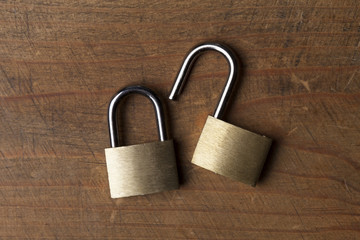 Fototapeta premium Padlock background. Security and safety concept