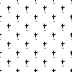 India map in black. Simple illustration of India map vector isolated on white background