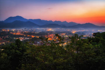 Beautiful twilight of Luang Prabang, Laos