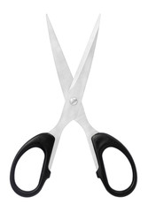 black scissors isolated on a white background