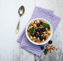 Bowl with granola