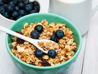 Bowl with granola
