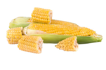 Corn on a white background