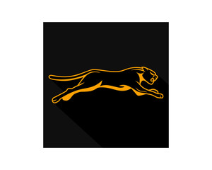 rectangle black leopard cheetah tiger jaguar beast animal image vector © vector_factory