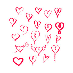Red Hearts set illustraton