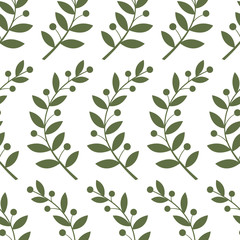 seamless pattern with laurel branches