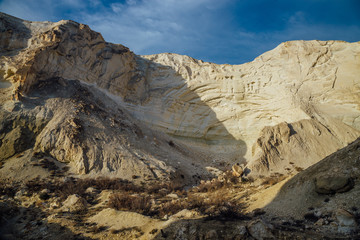 Beautiful mountain canyon in the desert. Boszhira in Ustyurt plateau, Kazakhstan