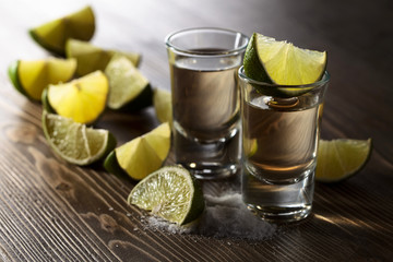 Tequila with salt and lime.