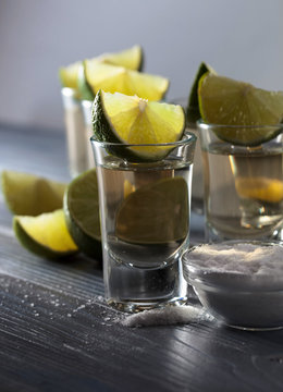 Tequila with salt and lime.