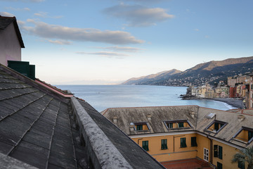 Camogli:  pueblo que se asoma al golfo Paradiso, en la Ribera Italiana de Levante, típico pueblo...
