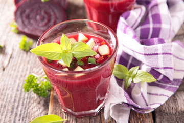 beetroot gazpacho with basil