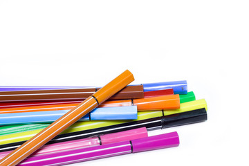 Fototapeta premium Colorful pens for draw line and coloring.